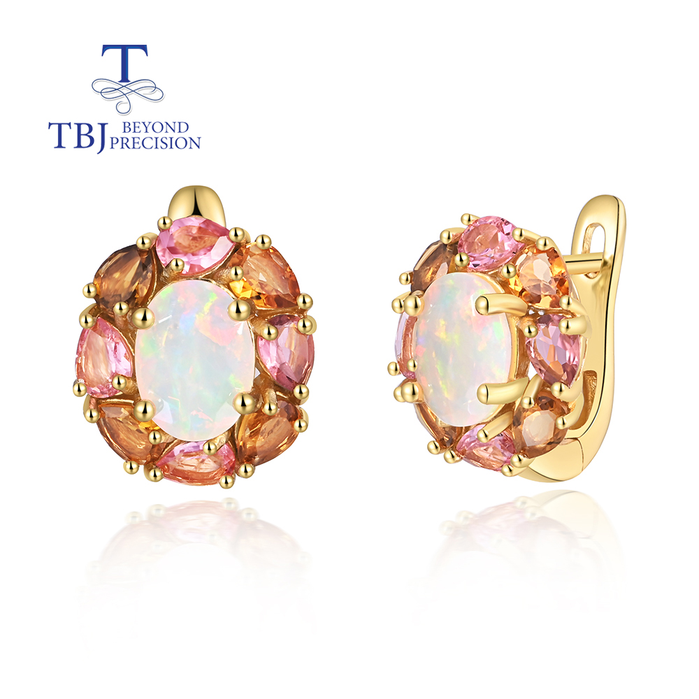 Opal Earrings Dangle - Элегантные женские серьги из натурального опала