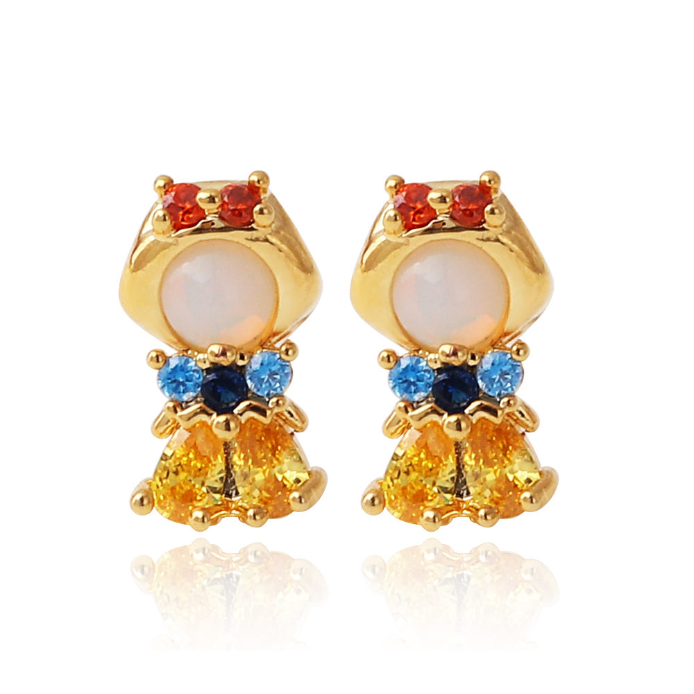 Opal Earrings Dangle - Милые розовые серьги принцессы с кристаллами