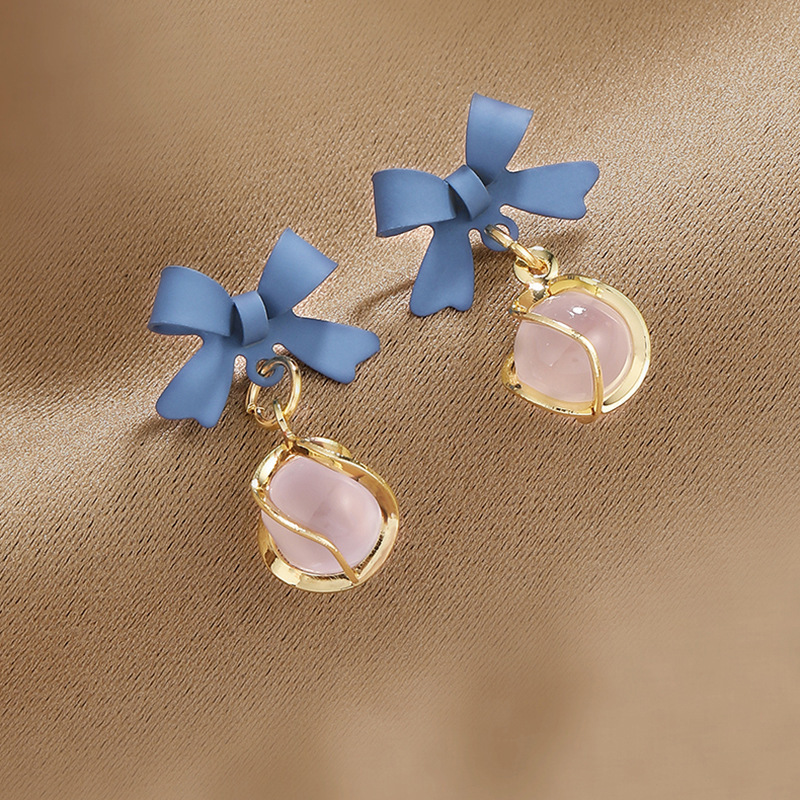 Opal Earrings Dangle - Милые круглые серьги с опалом для