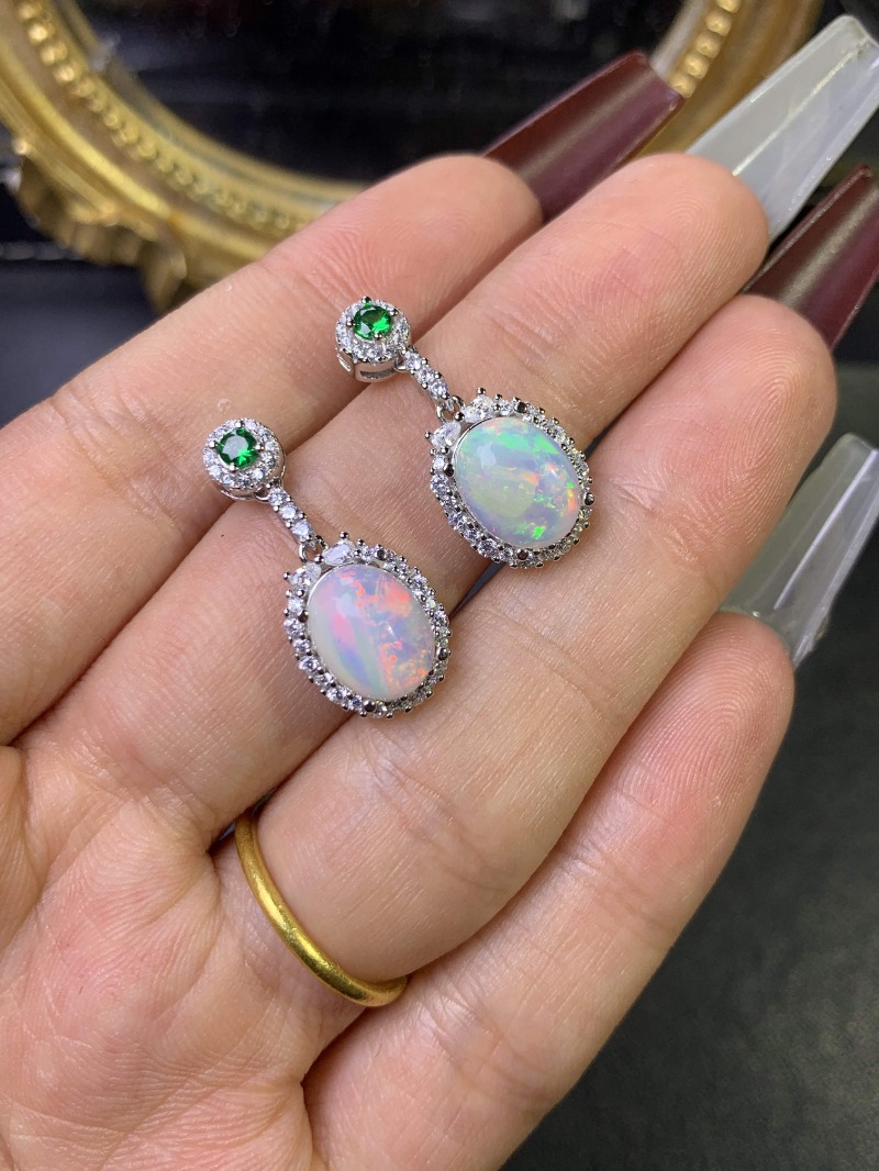 Серьги женские с серебряным оп – обзор и цена Opal Earrings Dangle