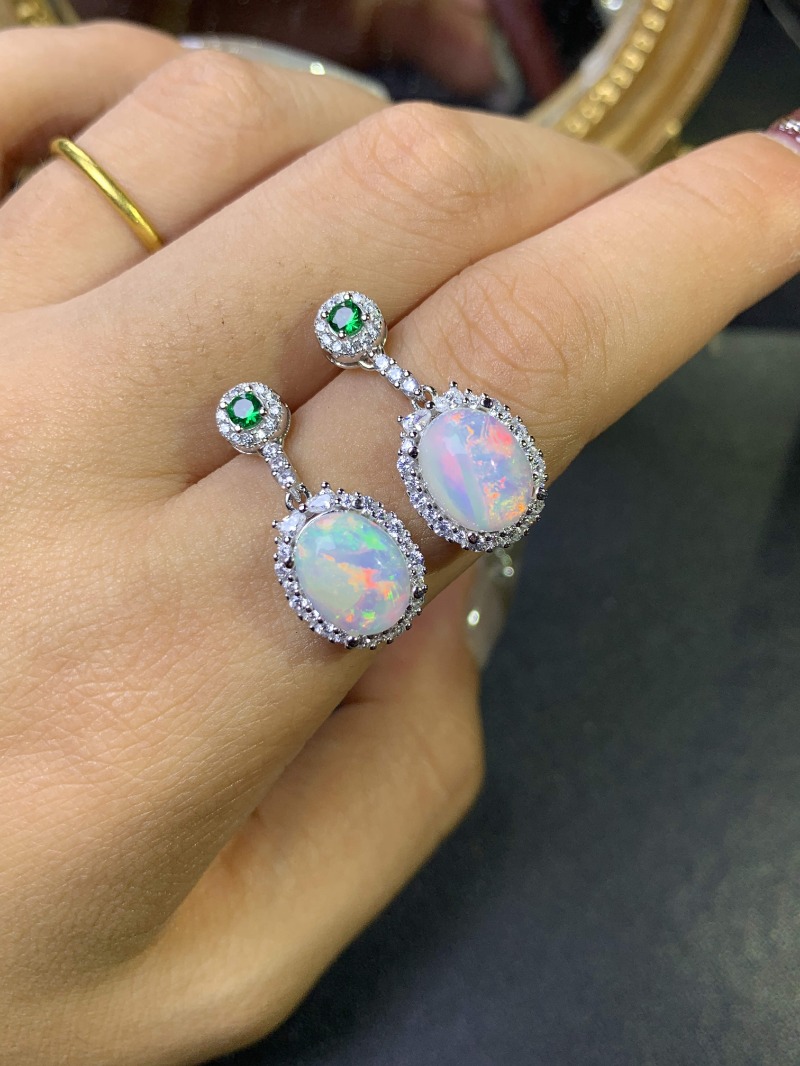 Серьги женские с серебряным оп – обзор и цена Opal Earrings Dangle