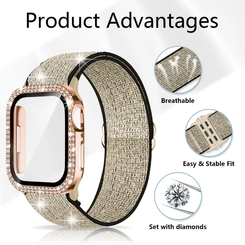 Ремешок + чехол для Apple Watc – обзор и цена Jewelry Smart Watches
