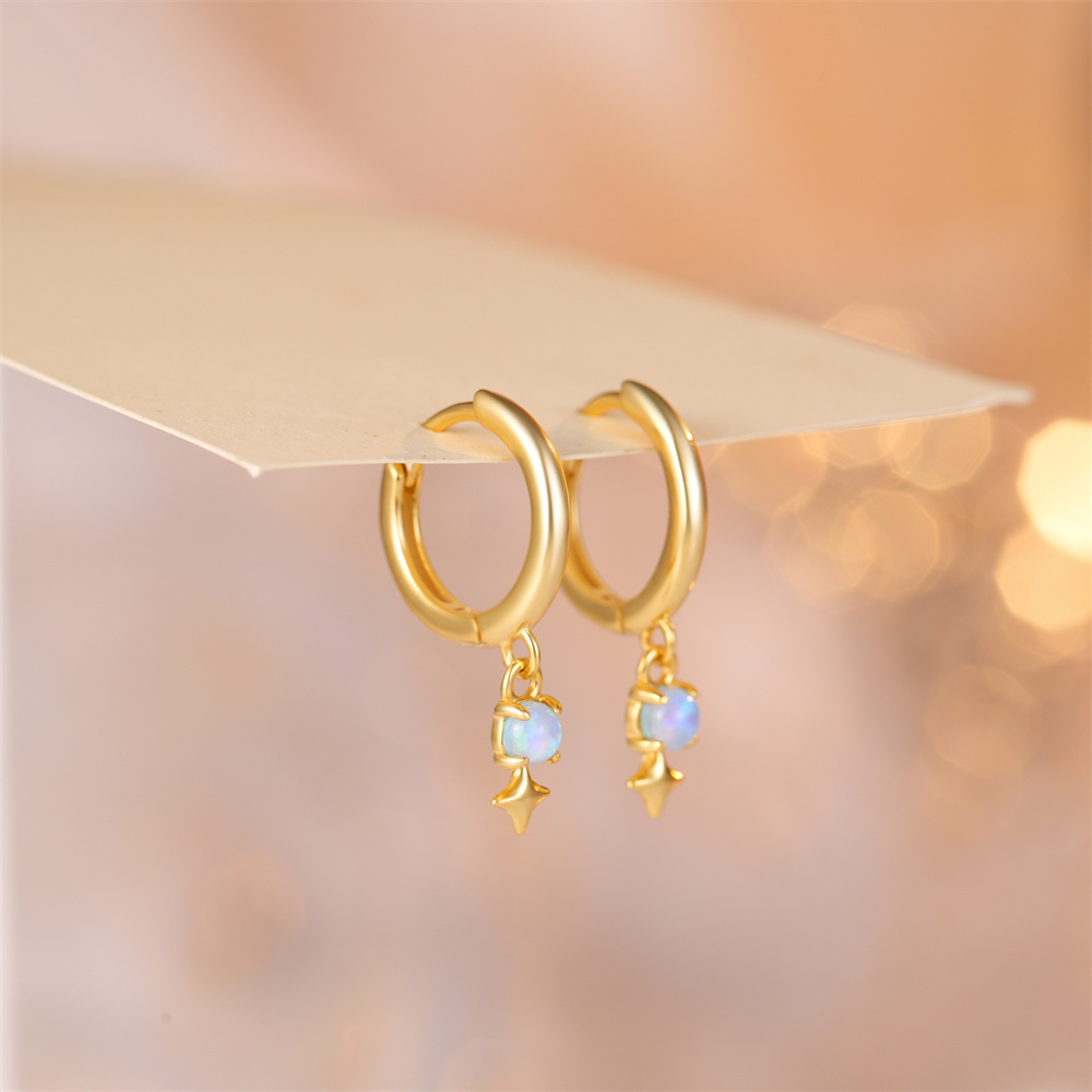 ROXI серьги-кольца с белым опа – обзор и цена Opal Earrings Dangle