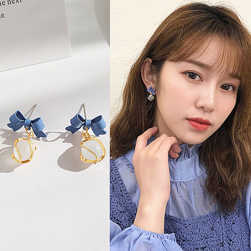 Милые круглые серьги с опалом  – обзор и цена Opal Earrings Dangle