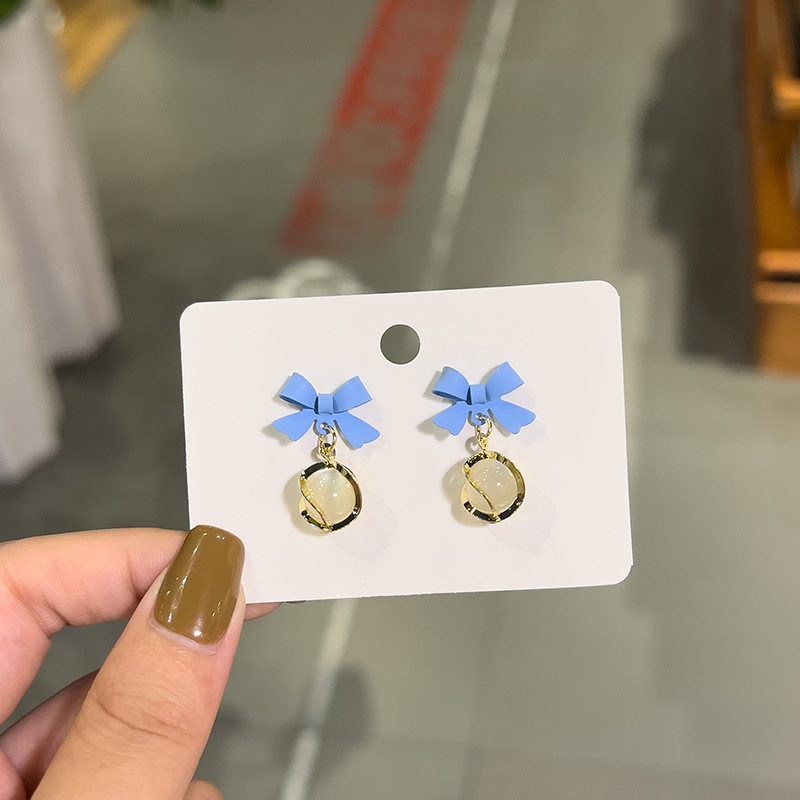 Милые круглые серьги с опалом  – обзор и цена Opal Earrings Dangle